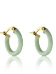 Marc Malone Pozlátené kruhy so smaltom Laura Green Earrings MCE23148G
