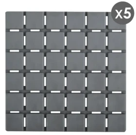 MSV QUADRO súprava 5 ks protišmykových podložiek šedá / SBS kaučuk / 13 x 13 cm