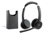 Cisco Headset 722 Wireless Carbon Black / Bezdrôtová náhlavná súprava / obojstranné slúchadlo / mikrofón / stojanček (HS-WL-722-BUNAS-C)