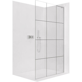 CERANO - Sprchová zástena Walk-in Onyx L-pravá vzpera - 8 mm - chróm, industriálne sklo - 90x200 CER-8050BD1337
