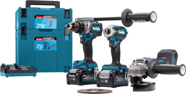 Makita MAKITA Sada COMBO 40Vmax XGT (GA005G+DF001G+TD001G) 2x4,0Ah 2xMAKPAC DK0125G301 MDK0125G301