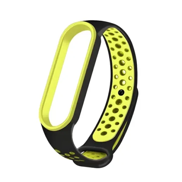 Beline Design čierno-zelená / Remienok pre XIAOMI Mi Band 5/6/7 / silikónový