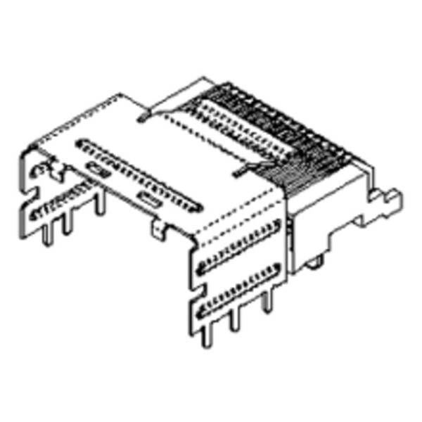 Molex vstavaná zásuvková lišta (precízna) Počet pólov 68 757830332 1 ks Tape on Full reel; 757830332