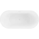 MEXEN/S - Luna vaňa voľne stojaca 160 x 75, biela, sifón a prepad biela 52031607500-20