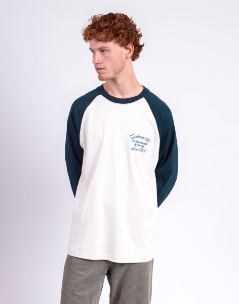 Carhartt WIP L/S Alston T-Shirt Wax/Deep Lagoon L