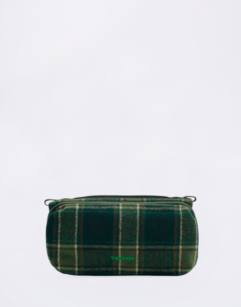 Topologie Bottle Sacoche Medium Green Check Check Wool