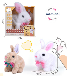 Mamido Mamido Interaktívny plyšový zajačik s pohyblivými labkami, kývajúcou hlavou a zvukovými efektmi