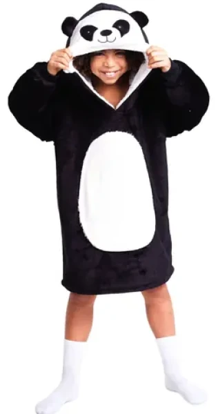 Cozy Noxxiez CH326 Panda - hrejivá televízna mikinová deka s kapucňou pre deti 7 - 12 rokov (20-CH326)