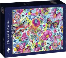 BlueBird Puzzle Kvety a motýle