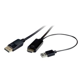 Roline HDMI / DisplayPort / USB prepojovací kábel Konektor DisplayPort, Zástrčka HDMI-A, USB-A zástrčka 3.00 m čierna 11.04.5993 tienený HDMI kábel; 11.04.5993