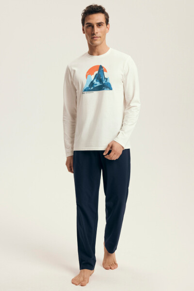 PÁNSKE PYŽAMO LOJI 43475 AW25 BÍLÝ GRANÁT L