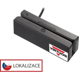 Virtuos MSR-100A čierna / Čítačka magnetických kariet / emulácia (KBW) / RS-232 / USB (EIE0003)
