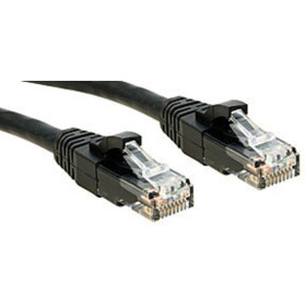 LINDY 45432 RJ45 sieťové káble, prepojovacie káble CAT 6 U/UTP 1.00 m čierna s ochranou 1 ks; 45432