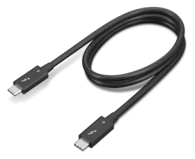 Lenovo Thunderbolt 4 USB-C kábel 0,7 m čierna / Kábel / 40 Gb/s (4X91K16968)
