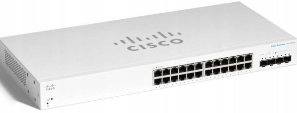 Cisco Cisco CBS220-24T-4X-EU-RF łącza sieciowe Zarządzany L2 Gigabit Ethernet (10/100/1000) Biely