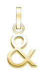 Rosefield Pozlátený oceľový prívesok "&" The Pendant PE-Gold-Ampersand