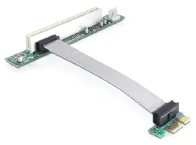 DeLock Riser card PCI Express x1 na PCI 32Bit 5 V / flexibilný kábel 13cm / zasunutie vľavo (41857)