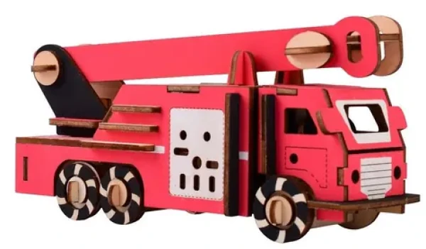 Woodcraft Drevené 3D puzzle Hasičské auto