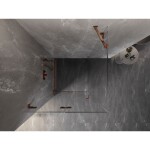 MEXEN/S - Lunar-F sprchovací kút skladacie dvere ľavá 90 x 90, transparent, różowe złot 836-090-090-60-00-L