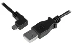 StarTech USB-A - Micro-USB B černá / Nabíjecí a datový kabel / Úhlový konektor / 0,5 m / 480 Mbps (USBAUB50CMLA)