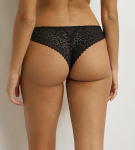 Dámske čipkované tangá DIM DAILY DENTELLE THONG - DIM - čierne L