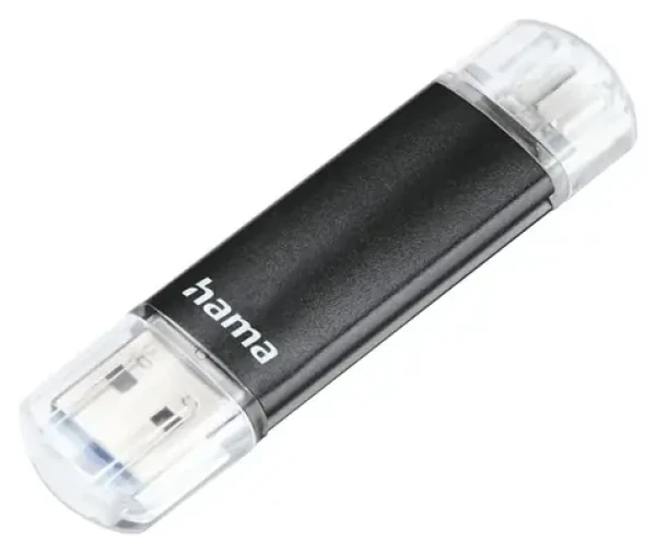 HAMA Laeta Twin čierna / Flash disk / USB-A 3.0 + micro USB / 32 GB / 45 MB/s