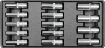 YATO YT-5539 / Vložka do zásuvky - kľúče nástrčné hlboké 8-21mm / 14ks (YT-5539)