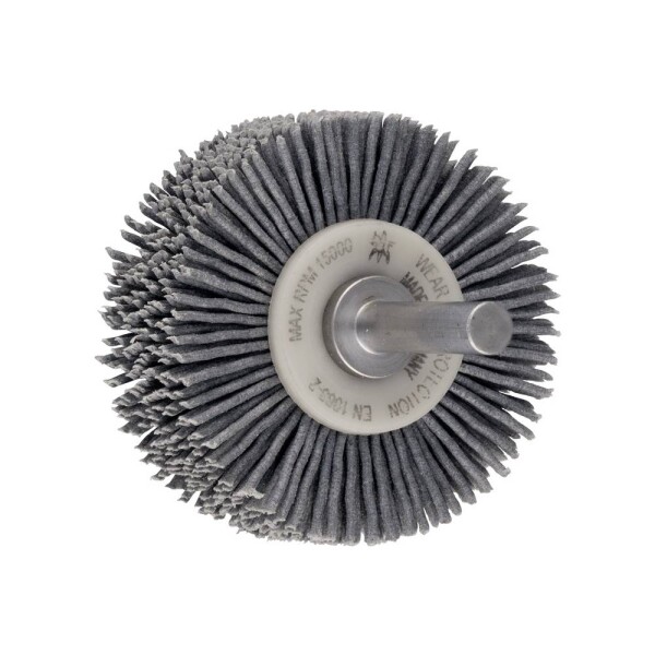 PFERD TOOLS PFERD TOOLS INOX-TOTAL Okrúhla kefa, nepletená, RBUIT Ø50x15 mm, driek Ø6 mm, SiC filament Ø0,90 mm, zrnitosť 180, plastové bočné disky 43210008 10; 43210008