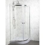 KERRA - Sprchovací kút s vaničkou Leo 80 (chróm) 5907548117564