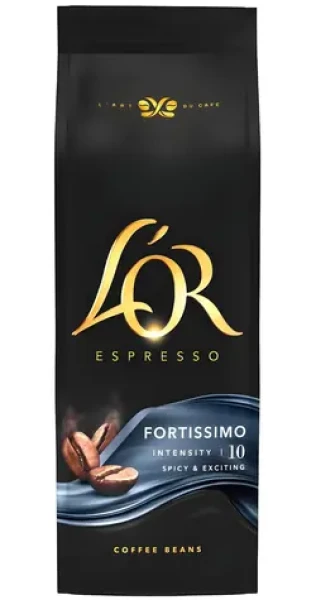 L'OR Espresso Fortissimo 500 g / Zrnková káva / Intenzita 10 / Arabica Robusta (8711000324172)