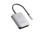 Conceptronic šedá / Čítačka pamäťových kariet / USB-C 3.2 Gen 2 / SD / microSD / CFast 2.0 / 10 Gbps (BIAN09G)