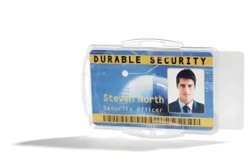 Durable Držiak na 2 karty transparentný / Držiak na karty / 54 x 85 mm / 10 ks (891919)
