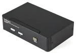 StarTech 2-portový USB HDMI KVM prepínač čierna / KVM prepínač / 2 porty / 1920x1200 px / audio výstup (SV231HDMIUA)