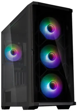 Zalman Z10 Duo čierna / ATX / 2x USB 3.0 + 1x USB-C / 4X 120mm ARGB / bez zdroja / priehľadná bočnica (Z10 Duo)