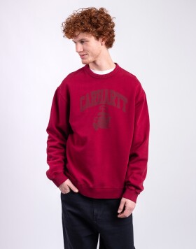 Carhartt WIP Faded Pond Corps Sweatshirt Marsala heavy stone wash M