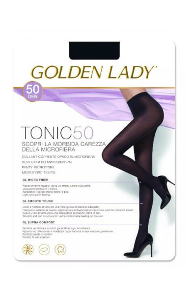 Dámske pančuchové nohavice Golden Lady Tonic 50 deň nero/černá 5-XL