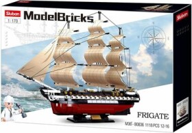 Sluban Model Bricks M38-B0836 Fregata USS Constitution vojnová loď