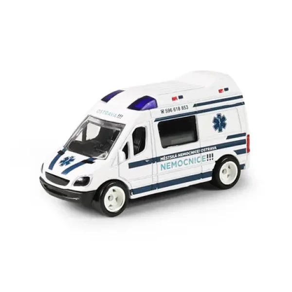 Rappa 250925 Kovové auto sanitka Mestská nemocnica Ostrava 7 cm