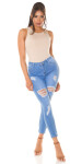 Sexy Highwaist Skinny Jeans "perfect blue" ripped denimblue 44