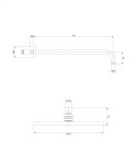OMNIRES - SLIMLINE hlavová sprcha vrátane ramena, o25 cm zlatá /GL/ WGSET1GL