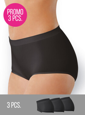 3PACK- Nohavičky s vyšším pásom bezšvové Culotte Intimidea Farba: Černá, velikost XXL