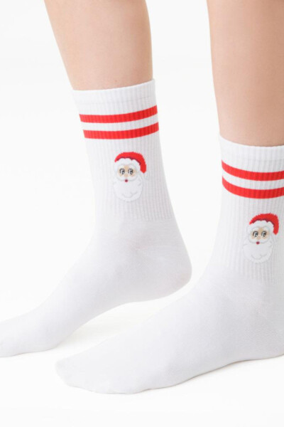 VIANOČNÉ PONOŽKY PRE ŽENY 136 bílá 35-37