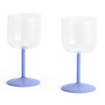 HAY Pohár na víno Tint Clear/Jade Light Blue – sada 2 ks