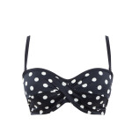 Dámske plavky Anya Riva Spot Bandeau Navy/Vanilla Top SW1453 - Panache 70E