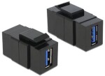 Delock Keystone modul USB 3.0 A samica gt; USB 3.0 A samica / čierny (86369)