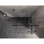 MEXEN/S - Lunar T sprchovací kút dvere krídlové pravá 80 x 80, transparent, čierna 834T-080-080-70-00-P