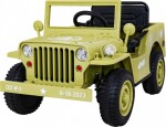 Giga elektrický vojenský RETRO JEEP 4x4 béžová