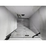 MEXEN/S - Lunar sprchové dvere krídlové pravé 125, transparent, čierna 834-125-000-70-00-P