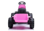 Mamido Detský elektrický traktor s vlečkou ružový