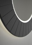 SAPHO - LUMIRO STRIP guľaté zrkadlo s LED osvetlením v ráme, priemer 90cm, carina LR950-4141S